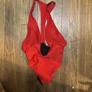 Red swimsuit